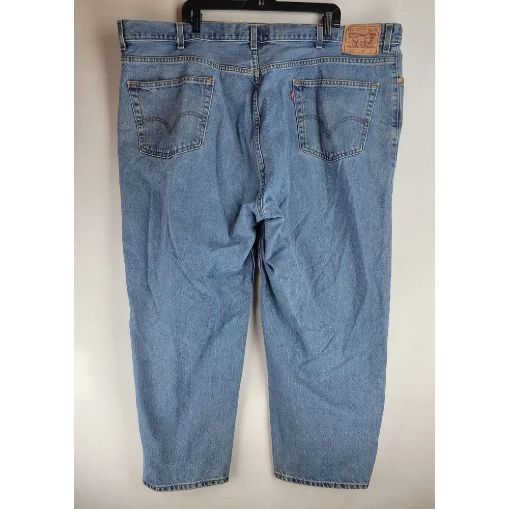 Levi's 560 Mens Size 50X30 Blue Medium Wash Comfort Fit Straight Leg Jeans